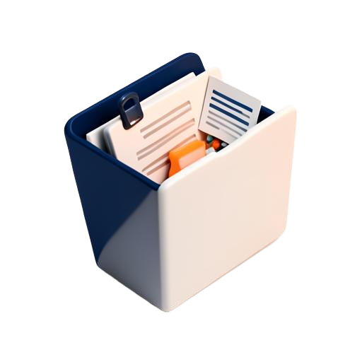 Folder of discharge papers and prescriptions