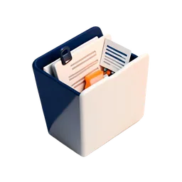 Folder of discharge papers and prescriptions
