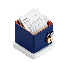 Locked folder holding medical reports