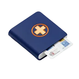 Passport with a medical visa card